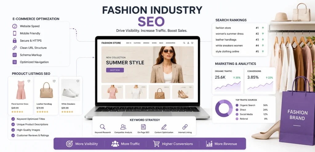 Industry SEO Services: SEO Solutions for Every Business Niche 2 seo services for fashion industry with ecommerce optimization