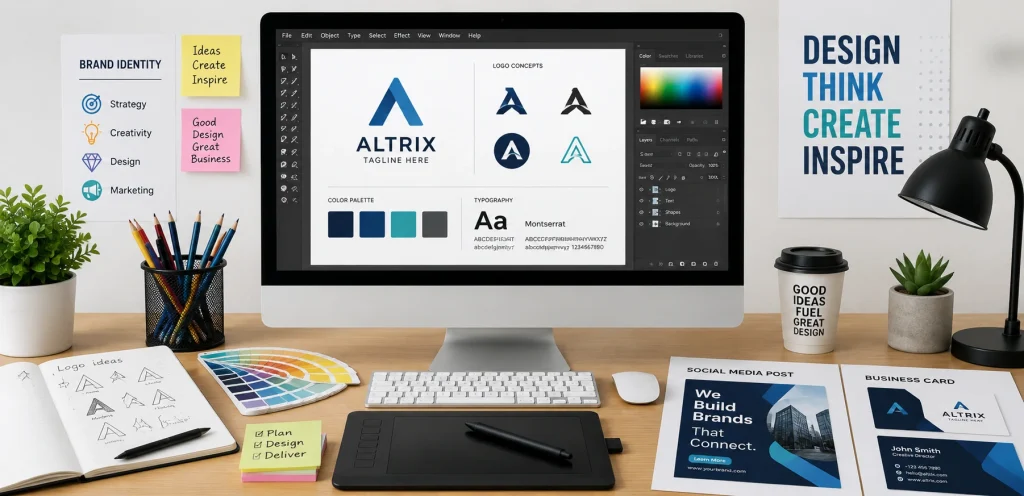Graphic Design Services for Businesses: Build Strong Branding & Marketing 1 graphic design services for businesses with branding and marketing visuals