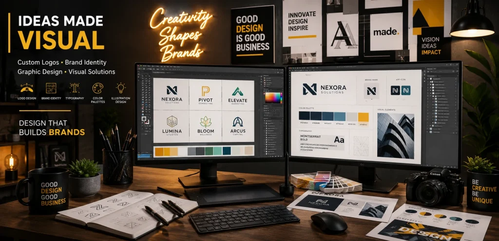 Graphic Design Services: Professional, Creative & Custom Design Solutions 2 creative and custom graphic design services for unique business branding