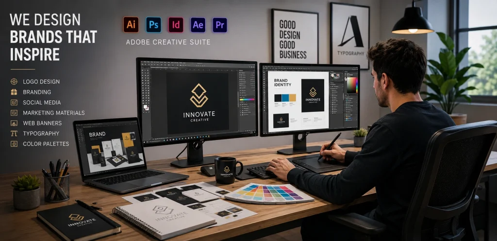 Graphic Design Services: Creative Solutions to Build a Strong Brand Identity 1 professional graphic design services for branding marketing and business growth