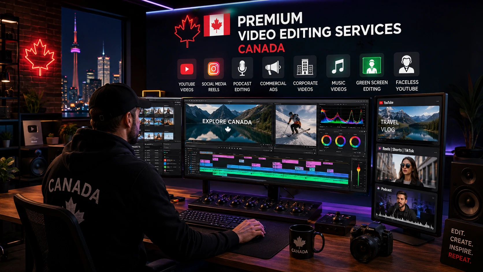 professional video editing services canada for business social media youtube and marketing