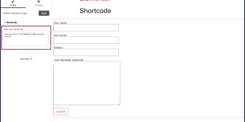 basic-functionality-of-elementor-shortcodes