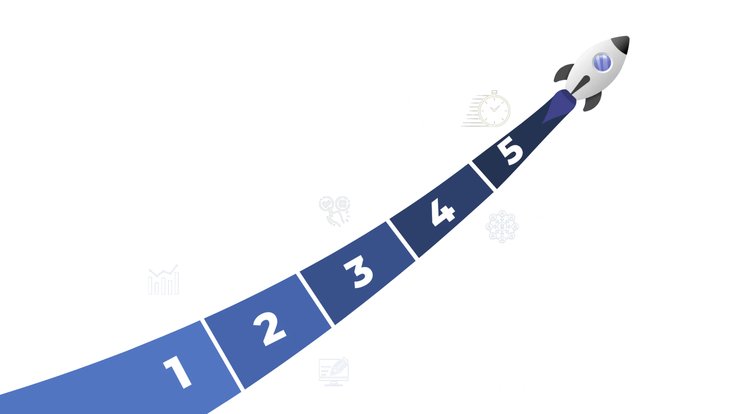Five step digital marketing roadmap infographic