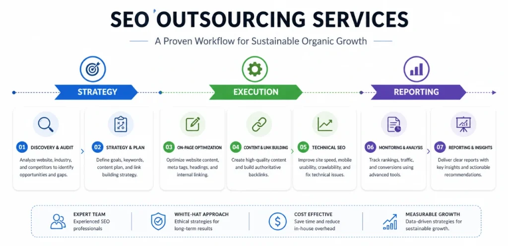 White Label SEO Services: Resell SEO & Grow Your Agency 3 outsourced seo services with remote team and analytics