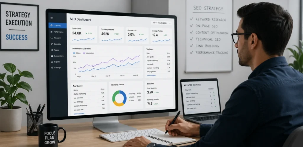 SEO & Digital Marketing Services: Complete Growth Solution 2 business growth using managed seo services with increasing traffic