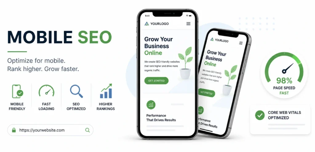 Technical SEO Services: Audit, Migration & Performance Optimization 4 mobile seo service with responsive website and speed optimization