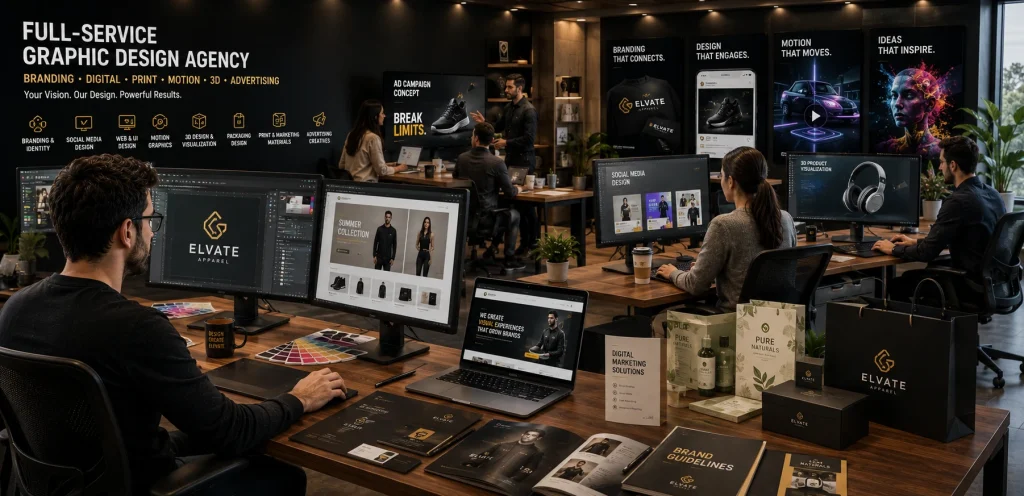 Branding & Creative Design Services for Modern Businesses 4 full service graphic design agency for branding digital and print design