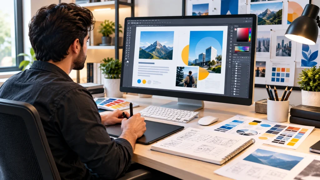 creating a graphic design from concept to final design