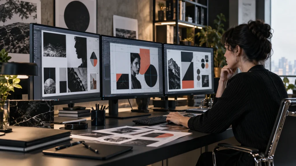 creative graphic design layouts and modern compositions