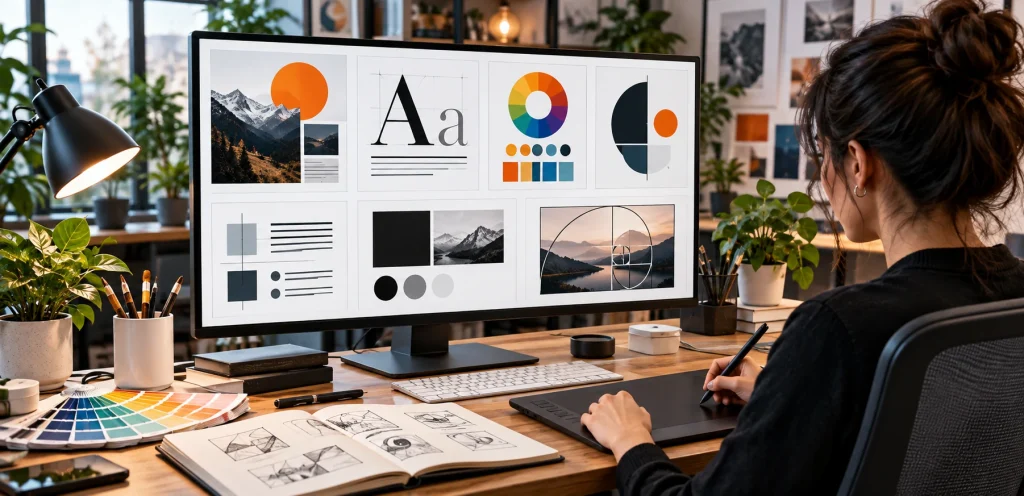 Communicating Through Graphic Design: How Visuals Communicate Ideas 1 Basic graphic design fundamentals including typography, color, alignment and composition