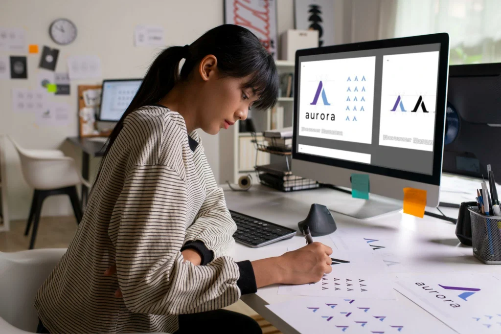 Do You Need to Draw for Graphic Design? A Beginner’s Guide 1 Graphic design layout created using typography, photos, shapes, and brand colors without hand drawing